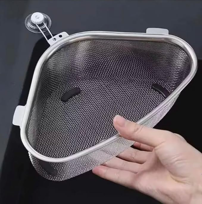 Kitchen Sink Drain Basket Triangle Shape Stainless Steel